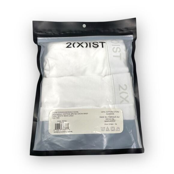 2xist Essential Cotton 3 Pack Low Rise Contour Pouch No Show Briefs Mens Size M - Picture 1 of 11